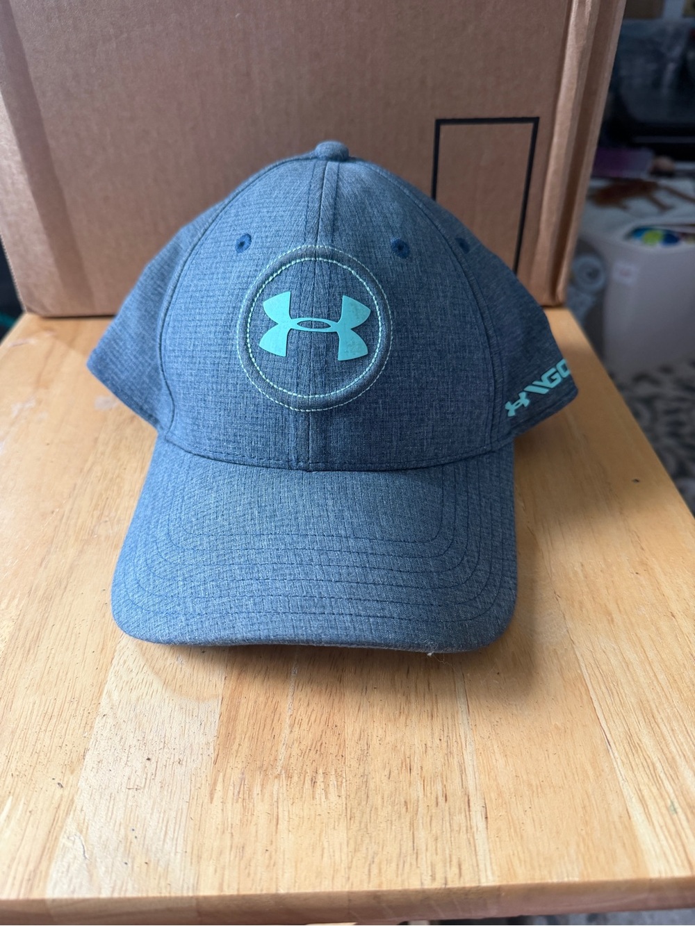 Under Armour Gray Cap with Teal Logo